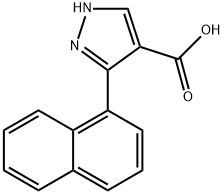 5-(naphthalen-1-yl)-1H-pyrazole-4-carboxylic acid Struktur