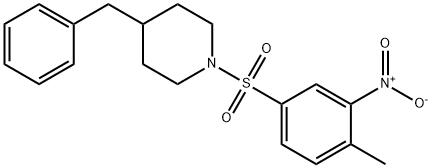 4-benzyl-1-(4-methyl-3-nitrophenyl)sulfonylpiperidine Struktur