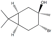 Bicyclo[4.1.0]heptan-3-ol, 4-bromo-3,7,7-trimethyl-, (1S,3R,4R,6R)- Struktur