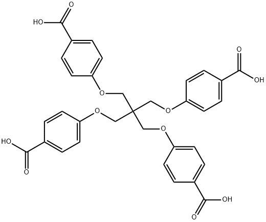 Benzoic acid,4,4'-[[2,2-bis[(4-carboxyphenoxy)methyl]-1,3-propanediyl]bis(oxy)]bis- Struktur