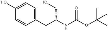 Carbamicacid, [(1R)-2-hydroxy-1-[(4-hydroxyphenyl)methyl]ethyl]-, 1,1-dimethylethylester (9CI) Struktur