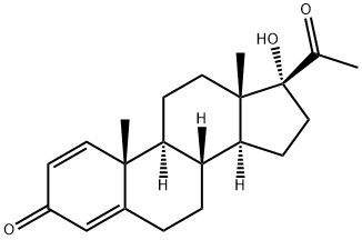 Pregna-1,4-diene-3,20-dione,17-hydroxy- Struktur