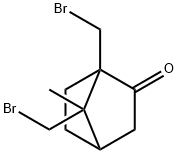 1,7-Bis-bromomethyl-7-methyl-bicyclo[2.2.1]heptan-2-one Struktur