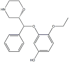 4-ethoxy-3-[(S)-[(2S)-morpholin-2-yl]-phenylmethoxy]phenol Struktur