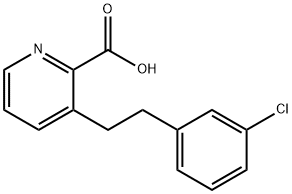 2-Pyridinecarboxylic acid, 3-[2-(3-chlorophenyl)ethyl]- Struktur