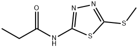 N-(5-(methylthio)-1,3,4-thiadiazol-2-yl)propionamide Struktur