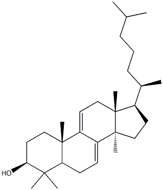 Lanosta-7,9(11)-dien-3-ol,(3b)- (9CI) Struktur