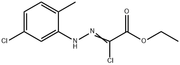 ethyl (2Z)-2-chloro-2-[2-(5-chloro-2-methylphenyl)hydrazin-1-ylidene]acetate Struktur