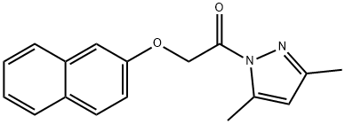 3,5-dimethyl-1-[(2-naphthyloxy)acetyl]-1H-pyrazole Struktur