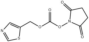 2,5-dioxopyrrolidin-1-yl thiazol-5-ylmethyl carbonate Struktur