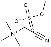 Methanaminium, 1-cyano-N,N,N-trimethyl-, methyl sulfate Struktur