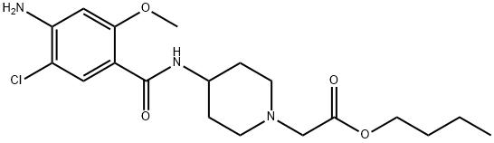 1-Piperidineacetic acid, 4-[(4-amino-5-chloro-2-methoxybenzoyl)amino]-, butyl ester Struktur