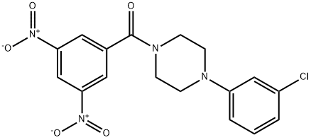 (4-(3-chlorophenyl)piperazin-1-yl)(3,5-dinitrophenyl)methanone Struktur