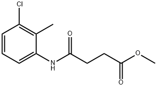 methyl 4-[(3-chloro-2-methylphenyl)amino]-4-oxobutanoate Struktur