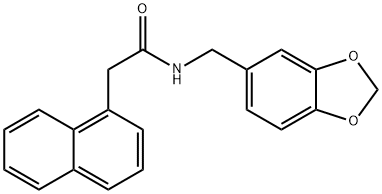 N-(1,3-benzodioxol-5-ylmethyl)-2-naphthalen-1-ylacetamide Struktur