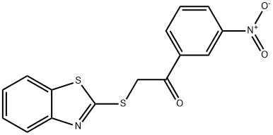 2-(benzo[d]thiazol-2-ylthio)-1-(3-nitrophenyl)ethan-1-one Struktur