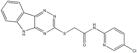 N-(5-chloropyridin-2-yl)-2-(5H-[1,2,4]triazino[5,6-b]indol-3-ylsulfanyl)acetamide Struktur