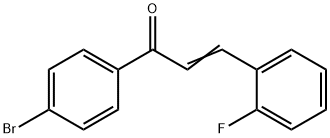 (2E)-1-(4-bromophenyl)-3-(2-fluorophenyl)prop-2-en-1-one Struktur