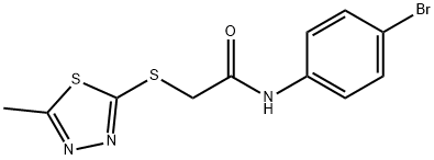 N-(4-bromophenyl)-2-[(5-methyl-1,3,4-thiadiazol-2-yl)sulfanyl]acetamide Struktur