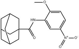 (3R,5R)-N-(2-methoxy-5-nitrophenyl)adamantane-1-carboxamide Struktur