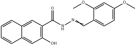 N'-(2,4-dimethoxybenzylidene)-3-hydroxy-2-naphthohydrazide Structure