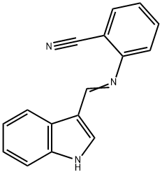 2-[(1H-indol-3-ylmethylene)amino]benzonitrile Struktur