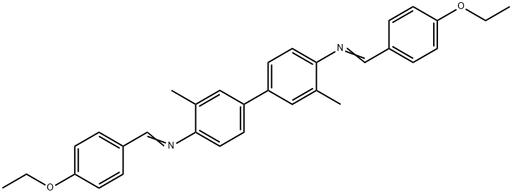 N,N'-bis(4-ethoxybenzylidene)-3,3'-dimethyl-4,4'-biphenyldiamine Struktur