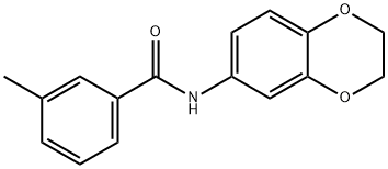 N-(2,3-dihydro-1,4-benzodioxin-6-yl)-3-methylbenzamide Struktur