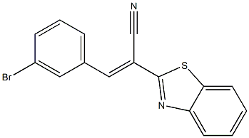 (E)-2-(benzo[d]thiazol-2-yl)-3-(3-bromophenyl)acrylonitrile Struktur