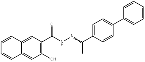 N'-[1-(4-biphenylyl)ethylidene]-3-hydroxy-2-naphthohydrazide Struktur