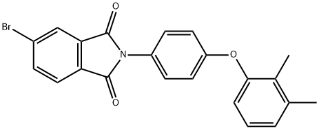 5-bromo-2-(4-(2,3-dimethylphenoxy)phenyl)isoindoline-1,3-dione Struktur