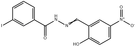 N'-(2-hydroxy-5-nitrobenzylidene)-3-iodobenzohydrazide Struktur