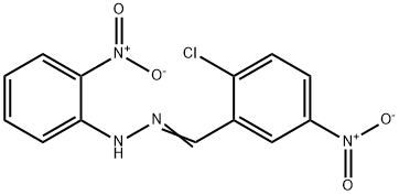 1-(2-chloro-5-nitrobenzylidene)-2-(2-nitrophenyl)hydrazine Struktur