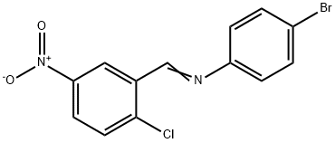 (4-bromophenyl)(2-chloro-5-nitrobenzylidene)amine Struktur