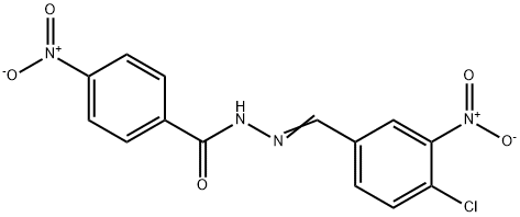 N'-(4-chloro-3-nitrobenzylidene)-4-nitrobenzohydrazide Struktur