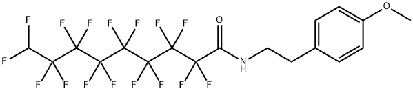 2,2,3,3,4,4,5,5,6,6,7,7,8,8,9,9-hexadecafluoro-N-[2-(4-methoxyphenyl)ethyl]nonanamide Struktur