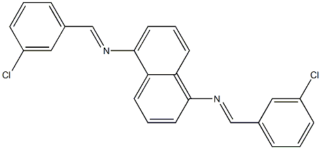 N,N'-bis(3-chlorobenzylidene)-1,5-naphthalenediamine Struktur