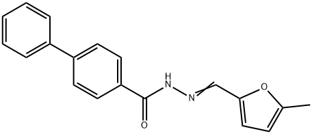 N'-[(5-methyl-2-furyl)methylene]-4-biphenylcarbohydrazide Struktur