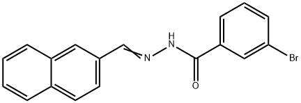 3-bromo-N'-(2-naphthylmethylene)benzohydrazide Struktur