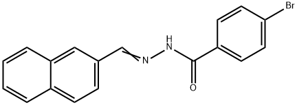 4-bromo-N'-(2-naphthylmethylene)benzohydrazide Struktur