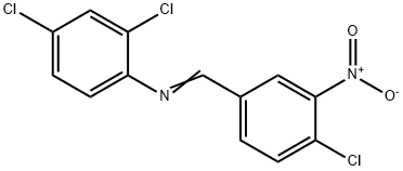 (4-chloro-3-nitrobenzylidene)(2,4-dichlorophenyl)amine Struktur