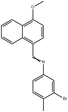 (3-bromo-4-methylphenyl)[(4-methoxy-1-naphthyl)methylene]amine Struktur