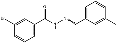 3-bromo-N'-(3-methylbenzylidene)benzohydrazide Struktur