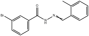 3-bromo-N'-(2-methylbenzylidene)benzohydrazide Struktur