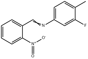 (3-fluoro-4-methylphenyl)(2-nitrobenzylidene)amine Struktur