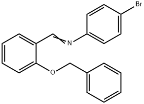 N-[2-(benzyloxy)benzylidene]-4-bromoaniline Struktur