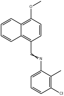 (3-chloro-2-methylphenyl)[(4-methoxy-1-naphthyl)methylene]amine Struktur