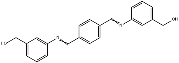 [1,4-phenylenebis(methylylidenenitrilo-3,1-phenylene)]dimethanol Struktur