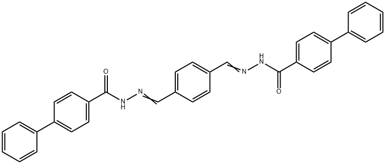 N',N''-[1,4-phenylenedi(methylylidene)]di(4-biphenylcarbohydrazide) Struktur