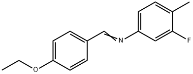 N-(4-ethoxybenzylidene)-3-fluoro-4-methylaniline Struktur